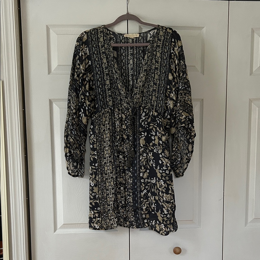 Lovestitch Blue and Cream Floral Dress